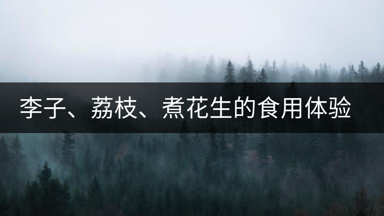 李子、荔枝、煮花生的食用體驗(yàn)來比對(duì)普洱茶的湯體口感