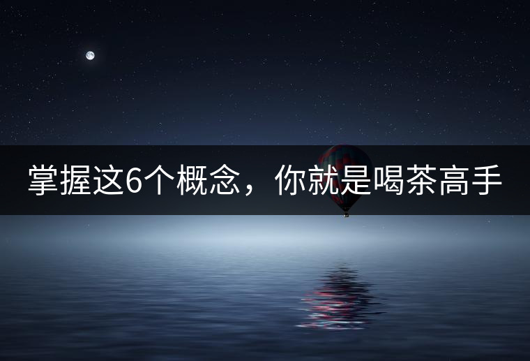 掌握這6個概念，你就是喝茶高手