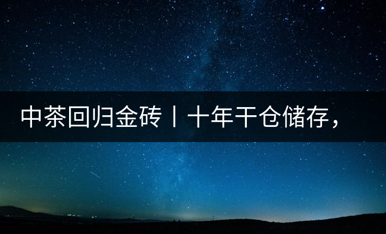 中茶回歸金磚丨十年干倉(cāng)儲(chǔ)存，只為你回眸一笑