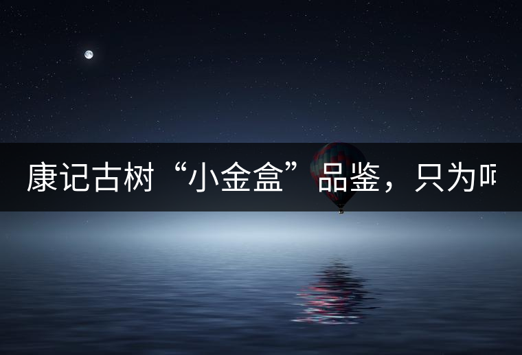 康記古樹“小金盒”品鑒，只為呵護(hù)您的味蕾！