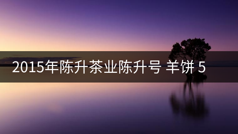 2015年陳升茶業(yè)陳升號(hào) 羊餅 500克生餅普洱茶生茶品鑒