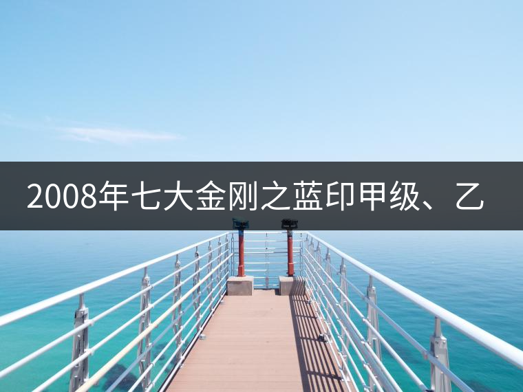 2008年七大金剛之藍印甲級、乙級開湯