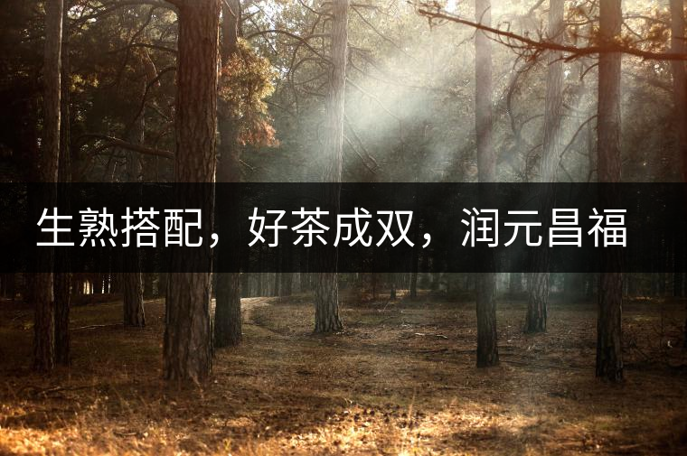 生熟搭配，好茶成雙，潤元昌福祿金瓜如意來襲