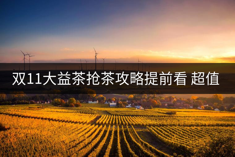 雙11大益茶搶茶攻略提前看 超值好茶輕松購！