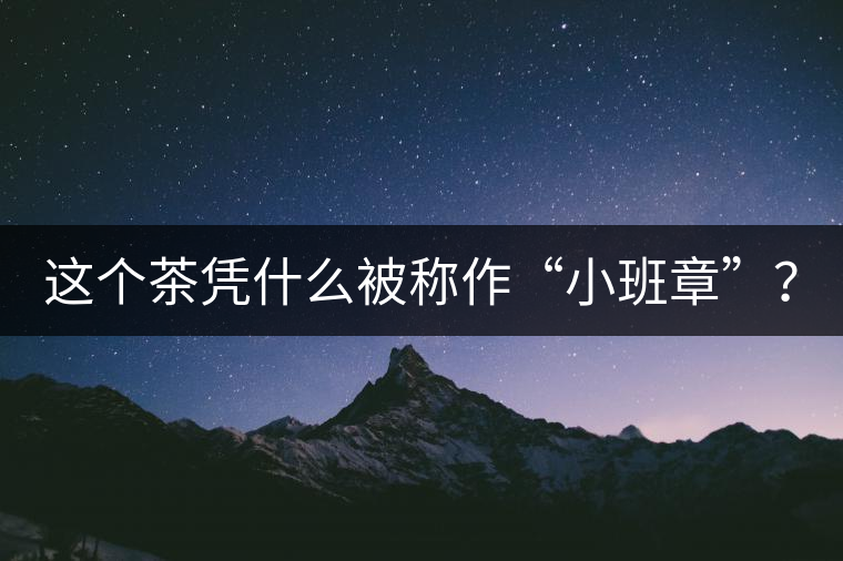 這個茶憑什么被稱作“小班章”？