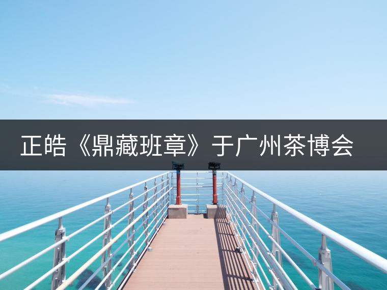 正皓《鼎藏班章》于廣州茶博會首日隆重上市