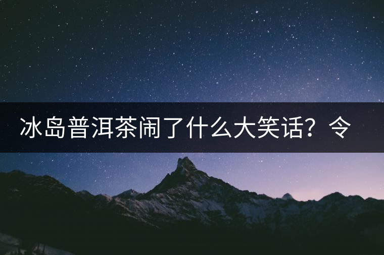 冰島普洱茶鬧了什么大笑話？令茶界人士們捧腹大笑？
