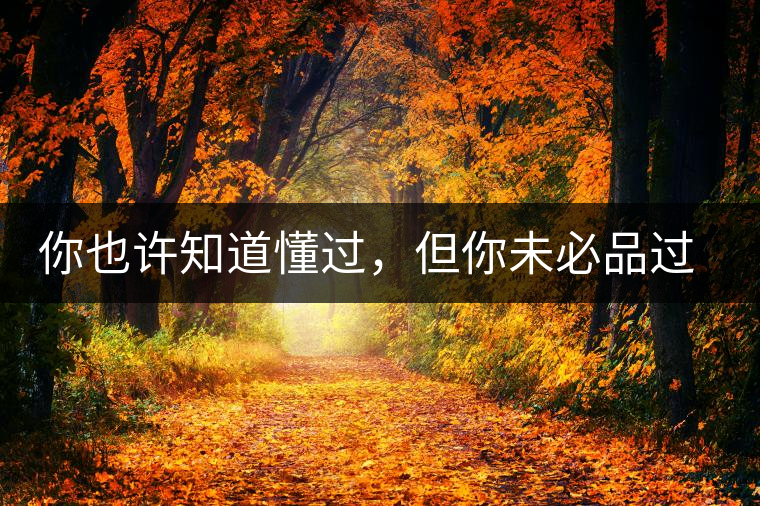 你也許知道懂過，但你未必品過磨烈