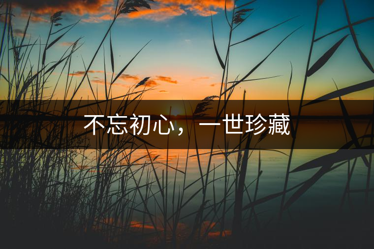 不忘初心，一世珍藏