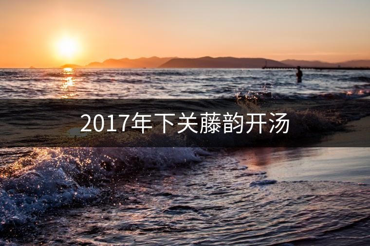 2017年下關(guān)藤韻開湯