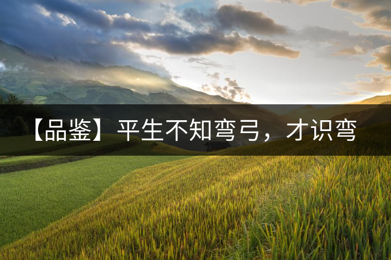 【品鑒】平生不知彎弓，才識彎弓，難舍彎弓