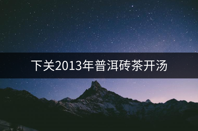 下關(guān)2013年普洱磚茶開(kāi)湯