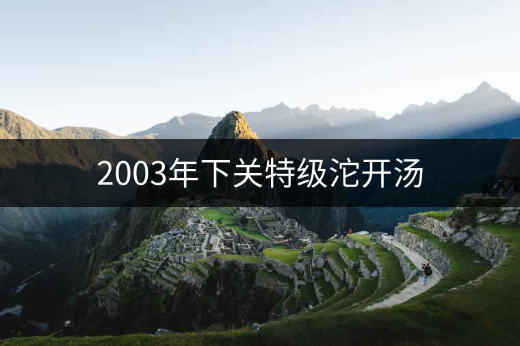 2003年下關(guān)特級(jí)沱開湯 2003年下關(guān)特級(jí)沱開湯