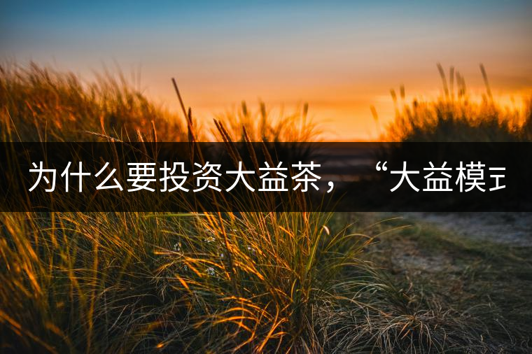 為什么要投資大益茶，“大益模式”告訴你！