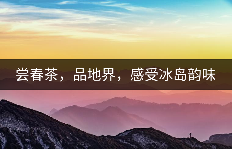 嘗春茶，品地界，感受冰島韻味