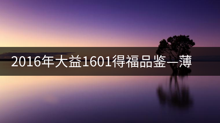2016年大益1601得福品鑒—薄身板，厚滋味