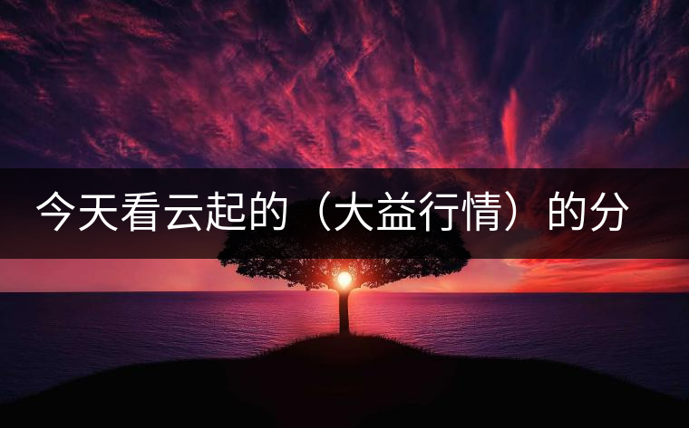 今天看云起的（大益行情）的分析報(bào)告，感受如下；轉(zhuǎn)化什么