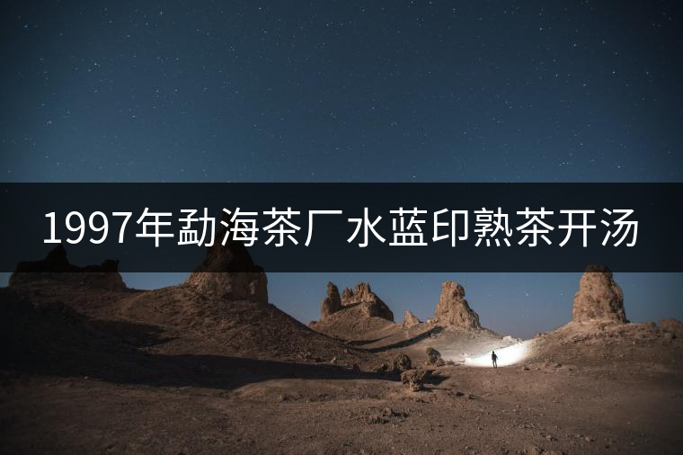 1997年勐海茶廠水藍(lán)印熟茶開湯