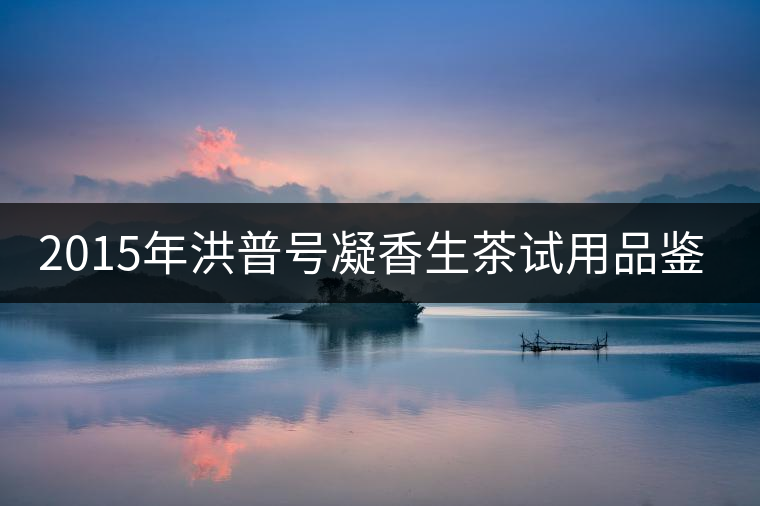 2015年洪普號凝香生茶試用品鑒報告 2015年洪普號凝香生茶試用品鑒報告