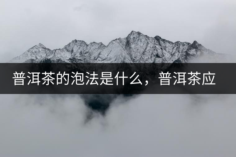 普洱茶的泡法是什么，普洱茶應(yīng)該怎么泡？