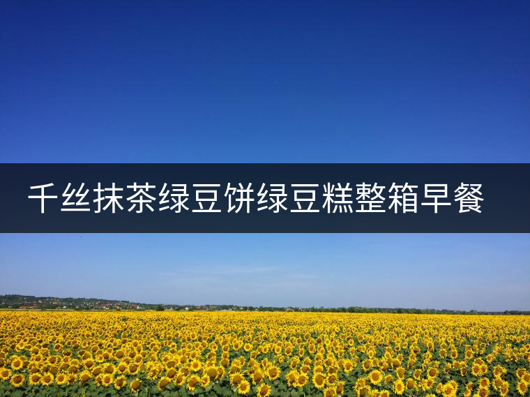 千絲抹茶綠豆餅綠豆糕整箱早餐面包小吃休閑食品全國小吃網(wǎng)紅零食