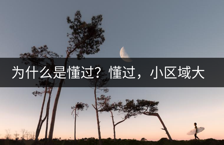 為什么是懂過(guò)？懂過(guò)，小區(qū)域大智慧