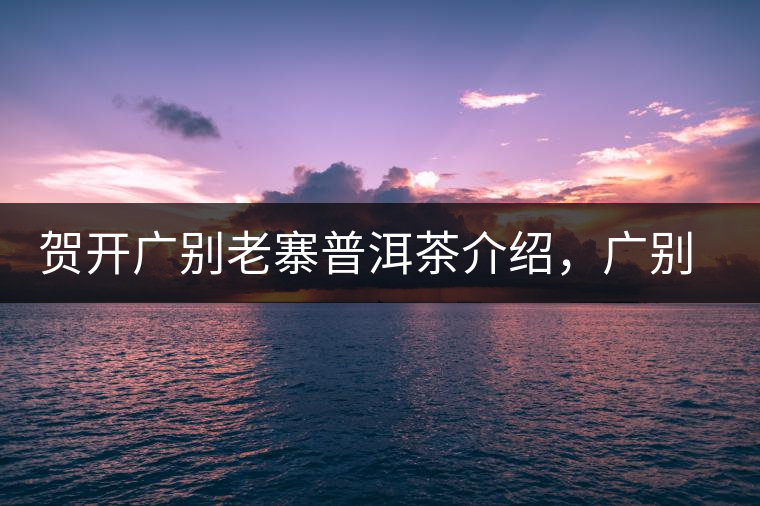 賀開廣別老寨普洱茶介紹，廣別老寨古樹茶口感特點(diǎn)