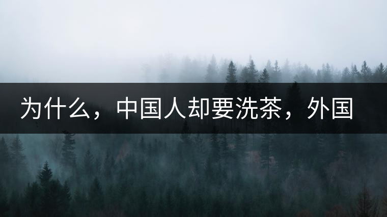 為什么，中國(guó)人卻要洗茶，外國(guó)人怎么不洗？