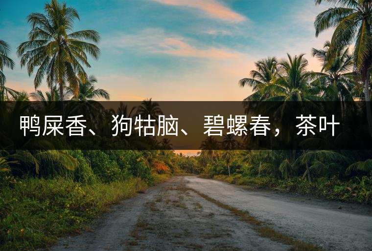 鴨屎香、狗牯腦、碧螺春，茶葉到底是如何被命名的