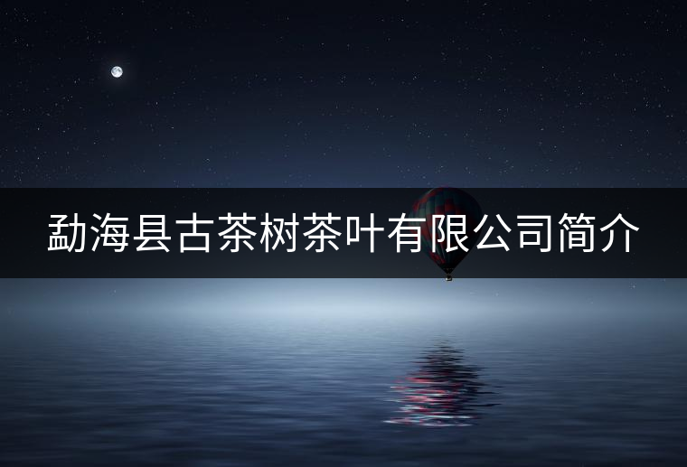 勐?？h古茶樹茶葉有限公司簡(jiǎn)介