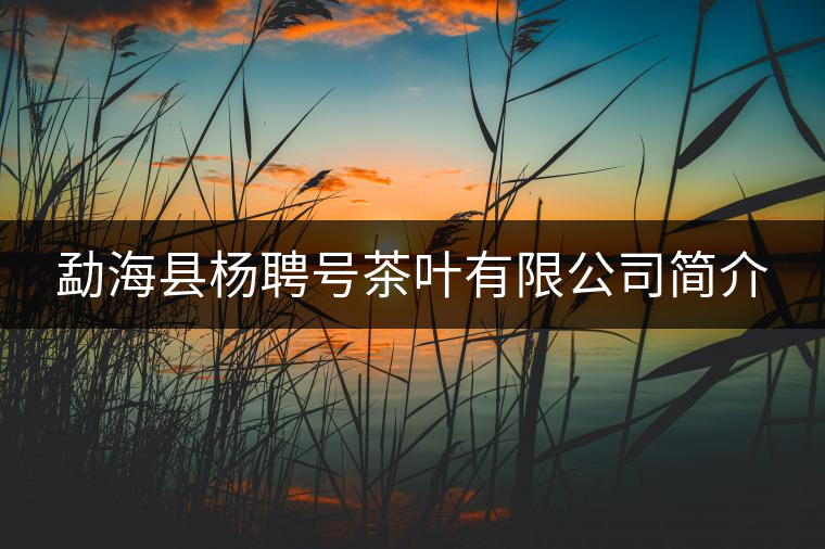 勐??h楊聘號(hào)茶葉有限公司簡(jiǎn)介 勐??h楊聘號(hào)茶葉有限公司簡(jiǎn)介