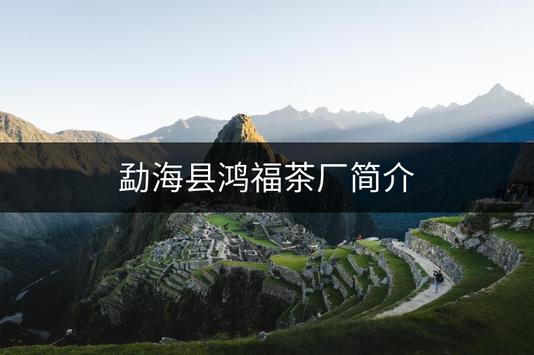勐海縣鴻福茶廠簡介 勐??h鴻福茶廠簡介