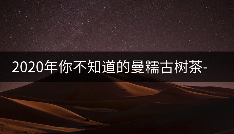 2020年你不知道的曼糯古樹茶-易武中聘號(hào) 2020年你不知道的曼糯古樹茶-易武中聘號(hào)