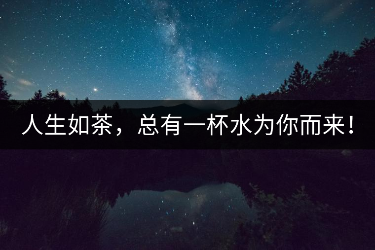 人生如茶，總有一杯水為你而來(lái)！