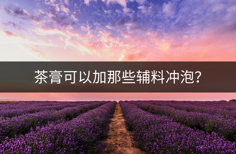 茶膏可以加那些輔料沖泡？