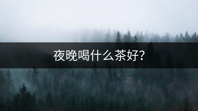 夜晚喝什么茶好？