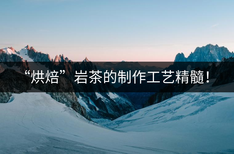 “烘焙”巖茶的制作工藝精髓！