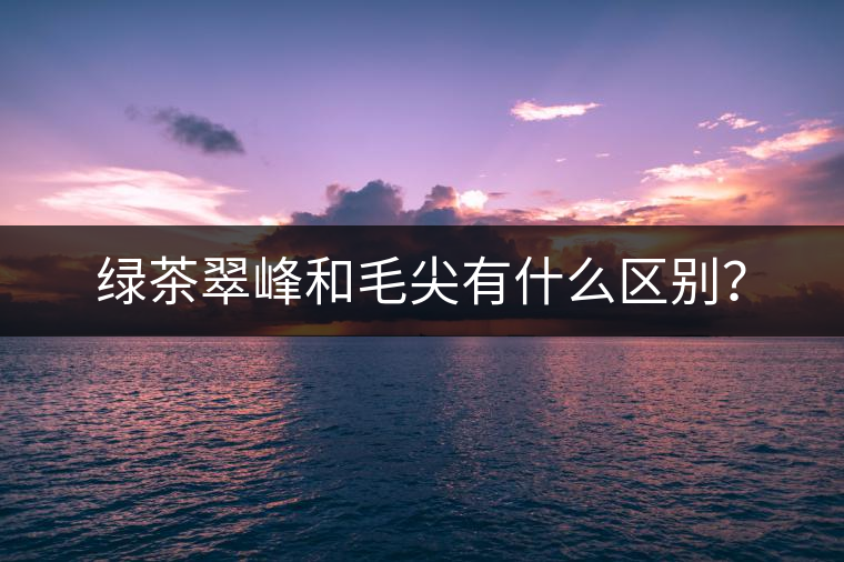 綠茶翠峰和毛尖有什么區(qū)別？