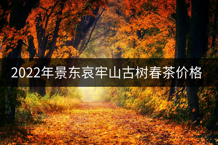 2022年景東哀牢山古樹春茶價(jià)格多少? 2022年景東哀牢山古樹春茶價(jià)格多少?