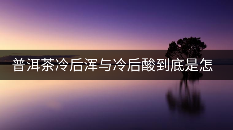 普洱茶冷后渾與冷后酸到底是怎么回事？