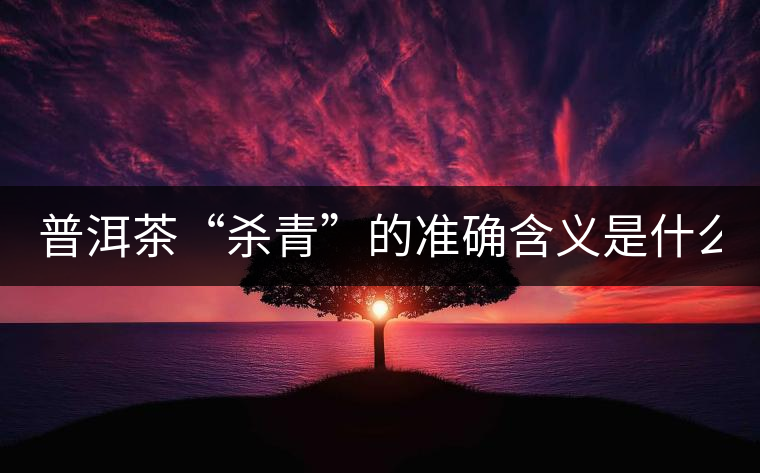 普洱茶“殺青”的準(zhǔn)確含義是什么？