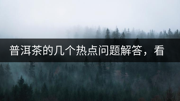 普洱茶的幾個(gè)熱點(diǎn)問題解答，看完終于明白了！