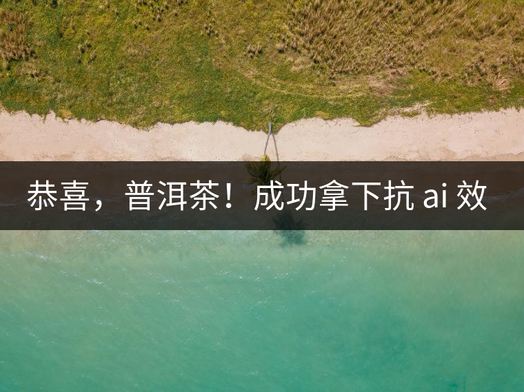恭喜，普洱茶！成功拿下抗 ai 效果第二名！