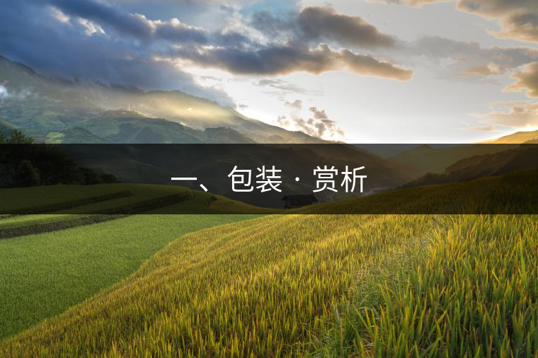 一、包裝 · 賞析