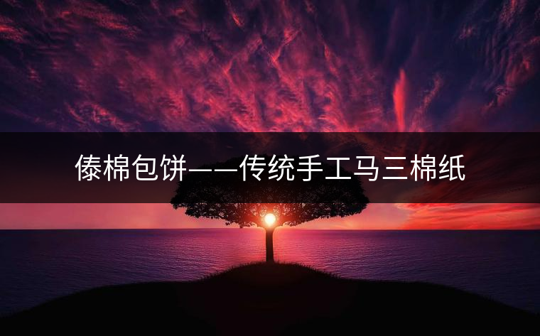 傣棉包餅——傳統手工馬三棉紙