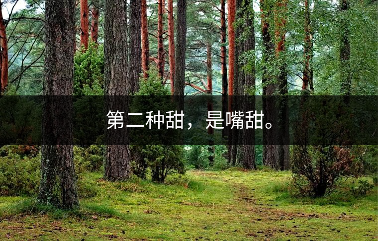 第二種甜，是嘴甜。