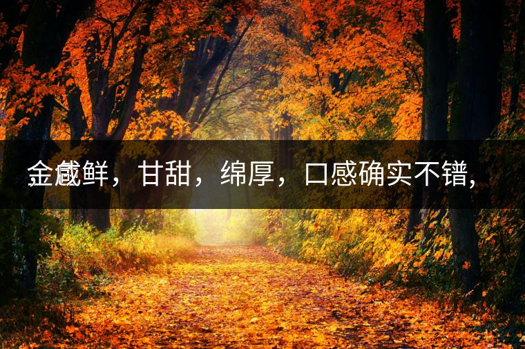 金色
，咸鮮，甘甜，綿厚，口感確實(shí)不鐠,還有上升空間。